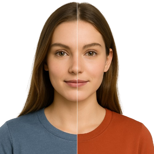 Woman with beautiful curly hair showcasing seasonal color analysis